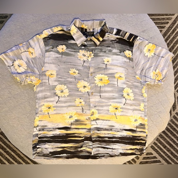 JAMS WORLD 50 Years Retro Rayon 80s Hawaiian Surf Button Down Short Sleeve Shirt - Picture 1 of 7